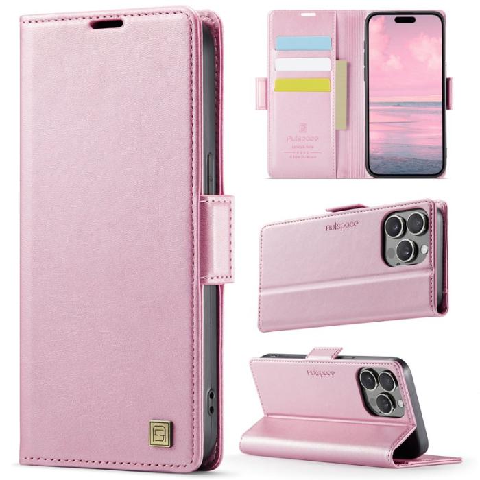 AUTSPACE - AUTSPACE iPhone 13 Pro Fodral KonstLäder - Rosa