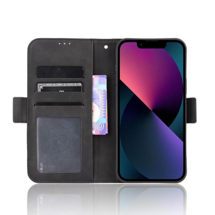A-One Brand - iPhone 13 mini Plånboksfodral Magnetisk Läder - Svart