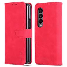 AZNS - AZNS Samsung Galaxy Z Fold4 Pl&aring;nboksfodral Konstl&auml;der - R&ouml;d