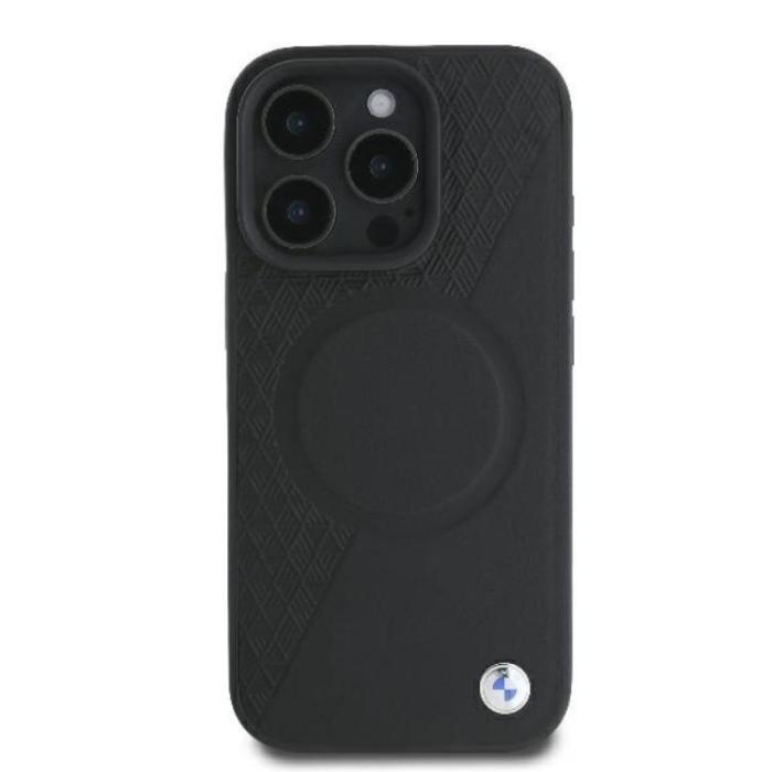 BMW - BMW iPhone 16 Pro Mobilskal MagSafe Sign Läder Half Textured Och Circle