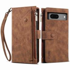 ESEBLE - ESEBLE Star Series Pl&aring;nboksfodral f&ouml;r Google Pixel 7a - Konstl&auml;der - Brun