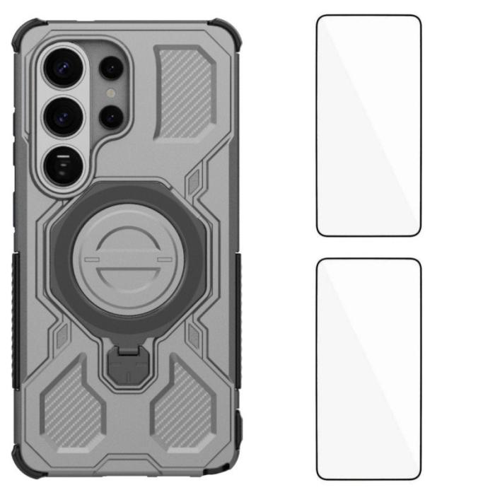 WANLONFENG - WANLONFENG Mobilskal till Samsung Galaxy S26 Ultra PC TPU KJ Serie - Grå