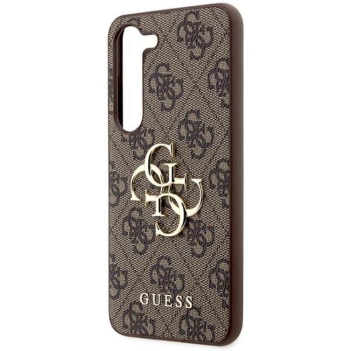 Guess - Guess Mobilskal till Galaxy S23 FE Big Metal Logo - Brun