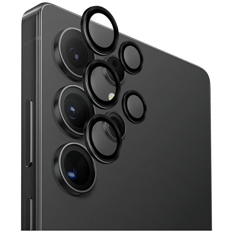 UNIQ Galaxy S25 Ultra Kameralinsskydd Härdat Glas Optix Aluminium - Svart | 5468 | AlltMobil