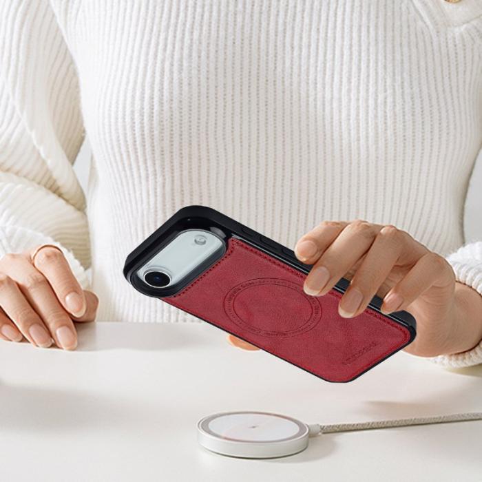 LC.imeeke - LC.IMEEKE iPhone Air Fodral KonstLäder - Röd