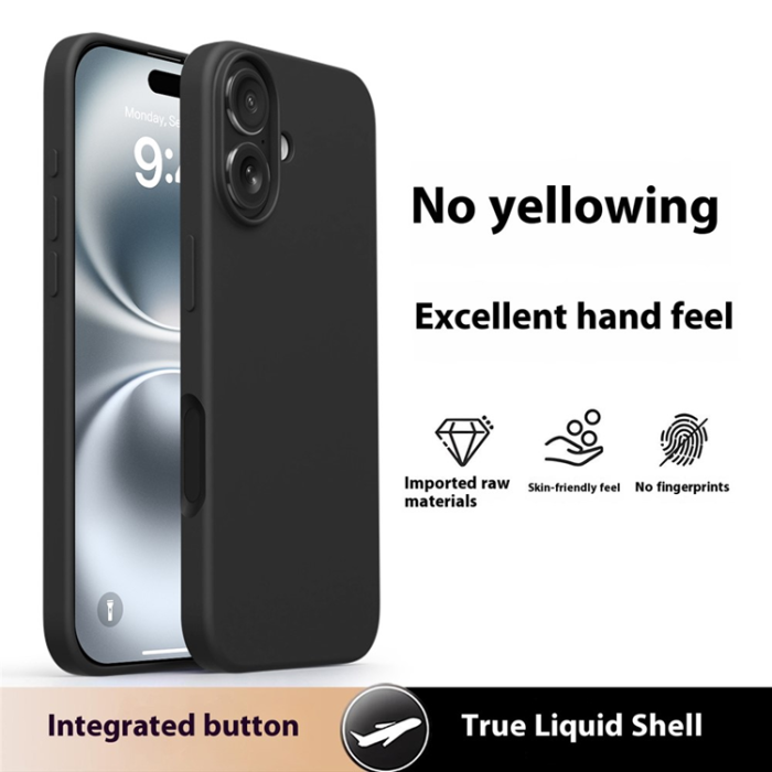 A-One Brand - iPhone 17 Mobilskal Silikon Microfiber Lining - Svart