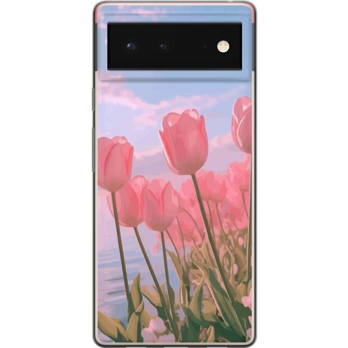 iSecrets - Mobilskal till Google Pixel 6 med Rosa Tulpaner