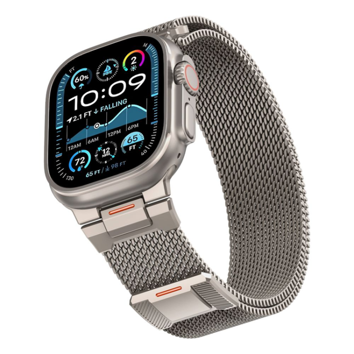 Tech-Protect - Tech-Protect Armband För Apple Watch (42/44/45/49 mm) Milano Vanguard - Titanium