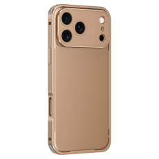 A-One Brand - iPhone 17 Pro Max Mobiskal Bumper Aluminium Alloy - Ökenguld
