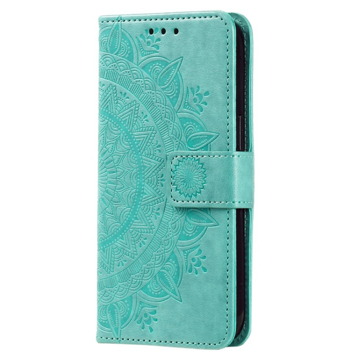 A-One Brand - Sony Xperia 10 V Plånboksfodral Imprinted Mandala Flower - Grön