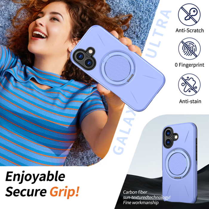 A-One Brand - iPhone 16 Plus Mobilskal MagSafe Rotating Kickstand TPU + PC