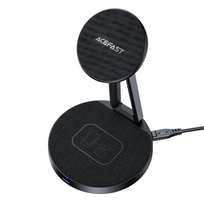 UTGATT - Acefast 2-i-1 Magsafe Trådlös Laddare iPhone, Airpods - Svart