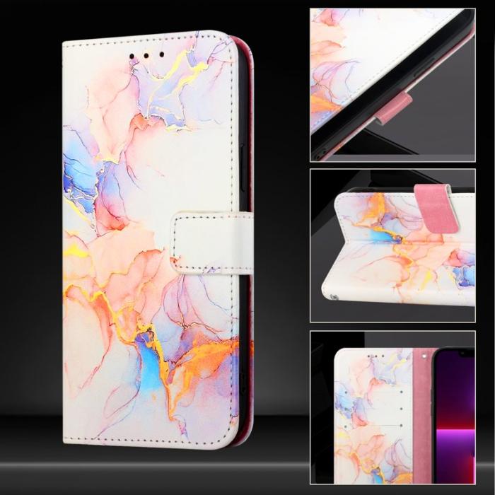 OEM - Milky Way Samsung Galaxy S26 Ultra Skal Konstläder Marmor - Vit