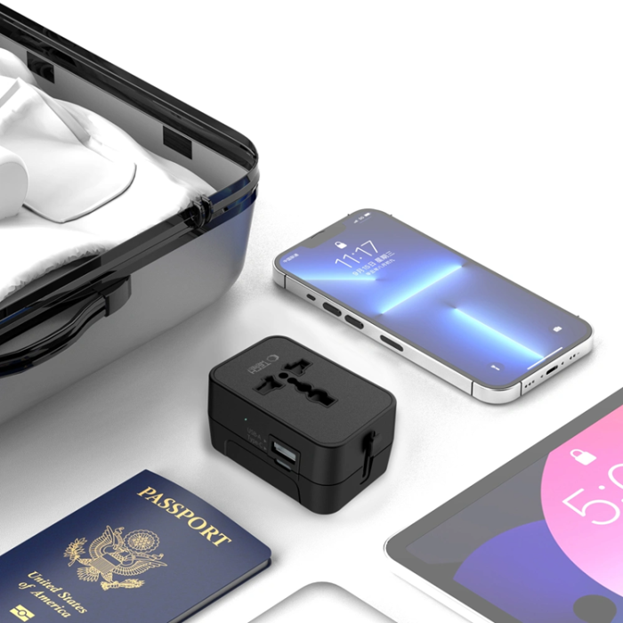 Tech-Protect - Tech-Protect Reseadapter EU/UK/US/AU TA300 - Svart