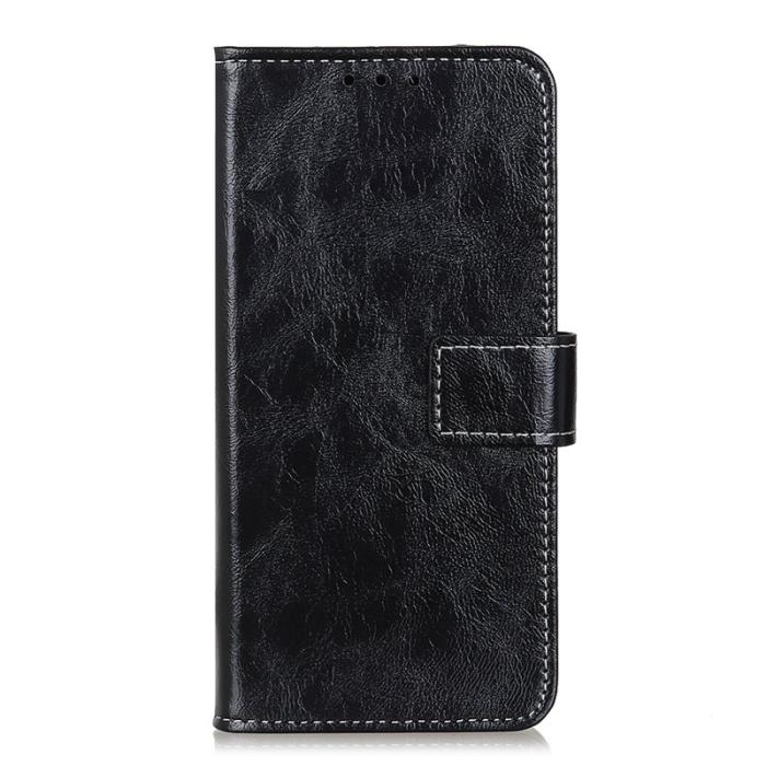 OEM - Samsung Galaxy S26 Ultra Fodral Äkta Läder Crazy Horse - Svart