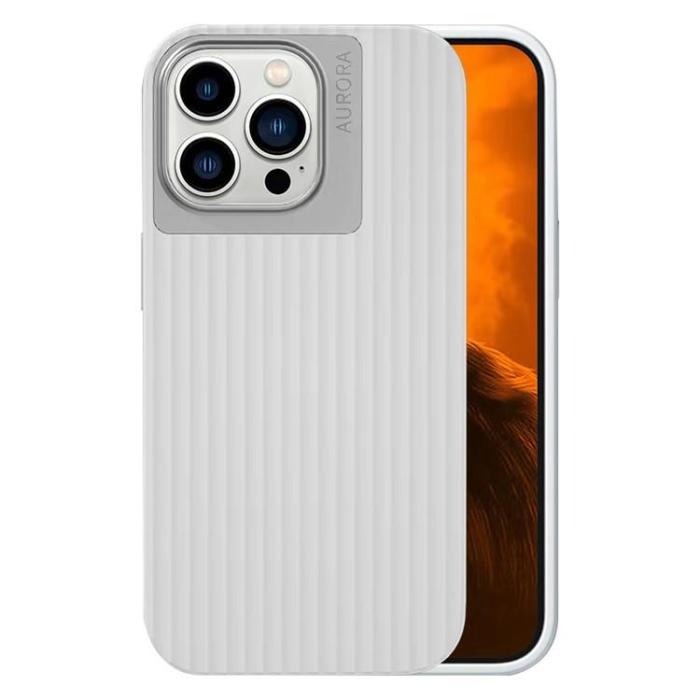 OEM - iPhone 14 Mobilskal Aurora Stripes - Vit