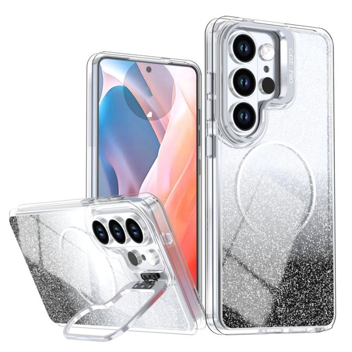 OEM - Samsung Galaxy S26 Ultra Skal Magnetiskt Gradient Glittrigt TPU - Svart