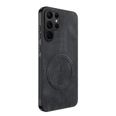 WANLONFENG - WANLONFENG Samsung Galaxy S26 Ultra Skal Nappa Textur Plast - Svart
