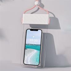 OEM - Vattentätt Universalt Mobilfodral IPX8 TPU Stripes - Vit