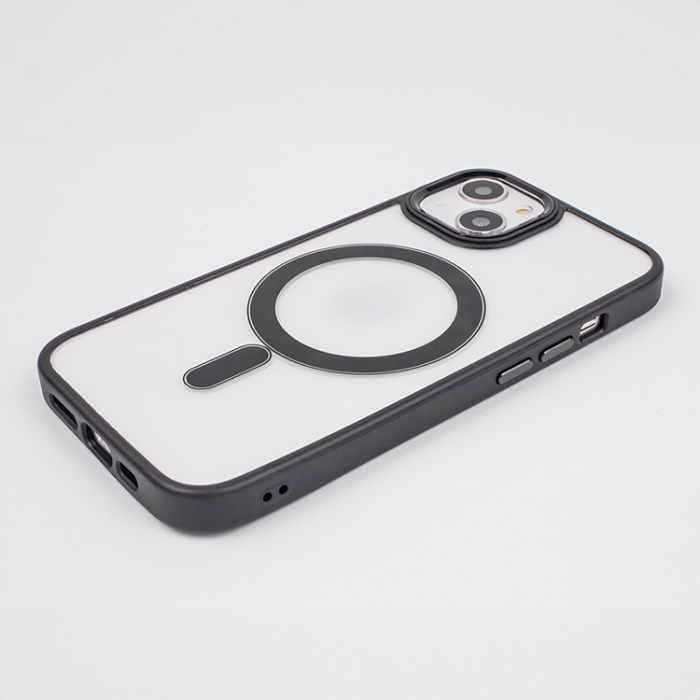 OEM - iPhone 14 Mobilskal MagSafe Satin Clear - Svart