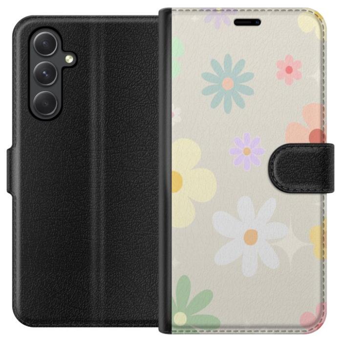 iSecrets - Plånboksfodral till Samsung Galaxy A15 5G med fejdande blommor