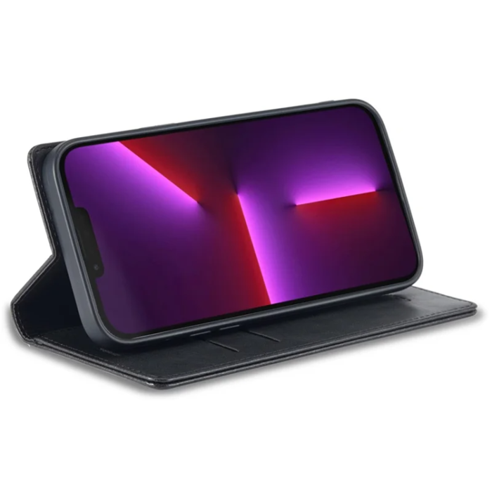 LC.imeeke - LC.IMEEKE iPhone 13 Pro Max Plånboksfodral RFID - Svart