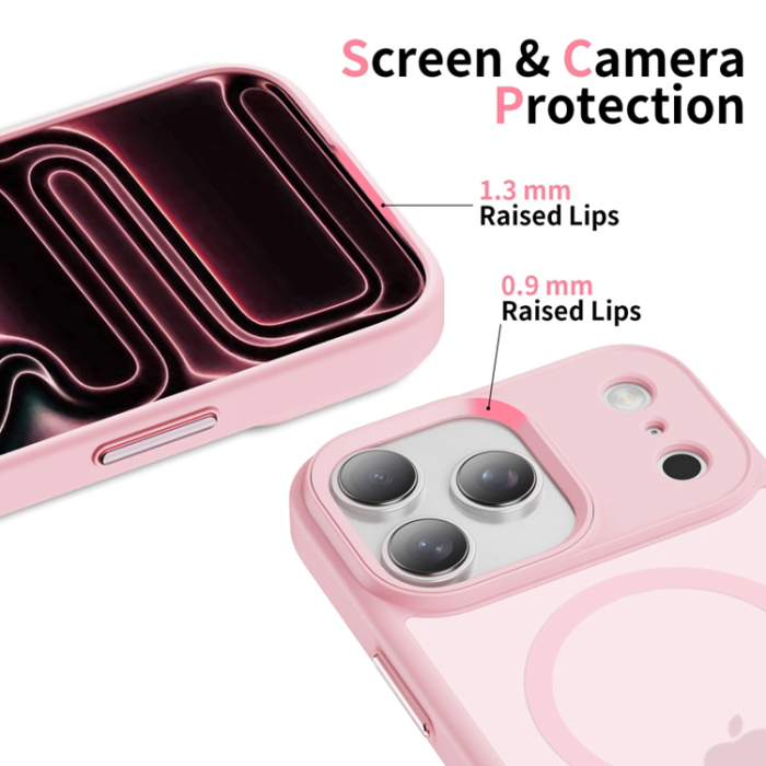 Tech-Protect - Tech-Protect iPhone 17 Pro Mobilskal Magsafe Magmat - Matte Rosa