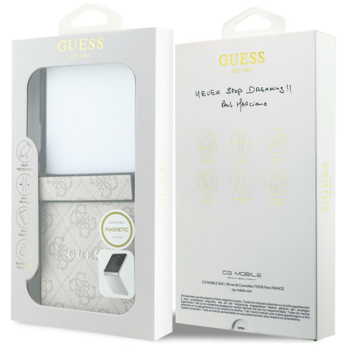 Guess - Guess Mobilskal För Galaxy Z Flip 8 MagSafe 4G Classic - Rosa