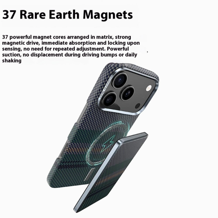 Benks - BENKS iPhone 17 Pro Mobilskal MagSafe Aramid Fiber Aurora Flow