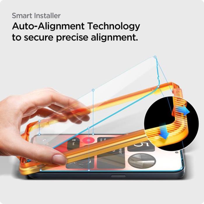 UTGATT - [2-Pack] Spigen Nothing Phone 2A/2A Plus Härdat Glas Skärmskydd ALM Glas.Tr