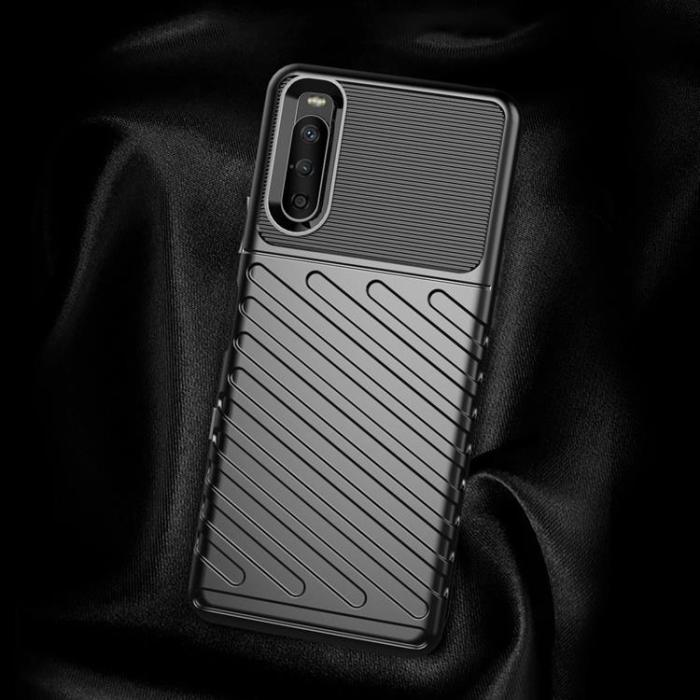 UTGATT1 - Thunder Flexible Skal Sony Xperia 10 III - Svart