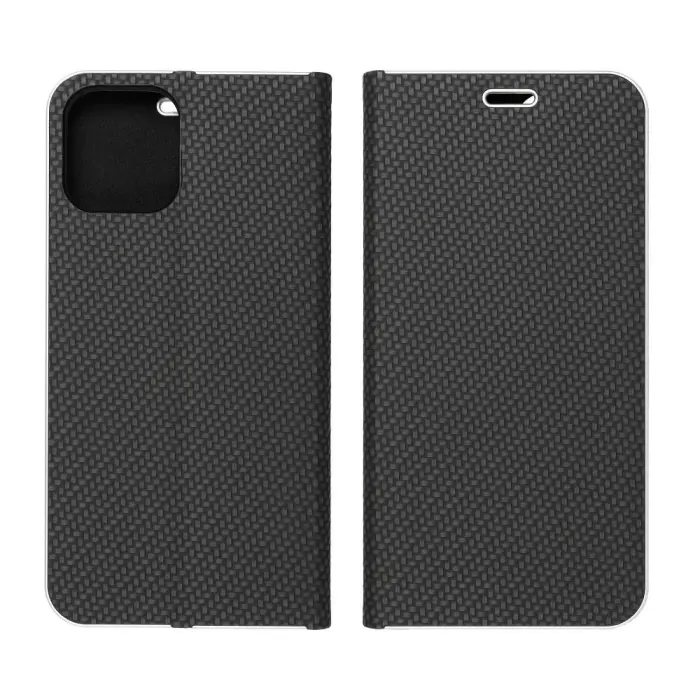 OEM - Galaxy A12/M12 Plånboksfodral Forcell Luna Carbon - Svart