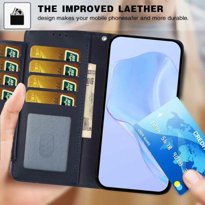 OEM - Samsung Galaxy S26 Ultra Fodral Läder Ställ - Blå