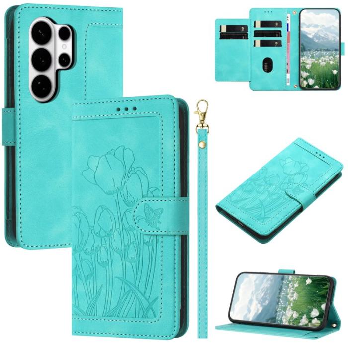 OEM - Tulip Samsung Galaxy S26 Ultra Fodral Äkta Läder - Grön