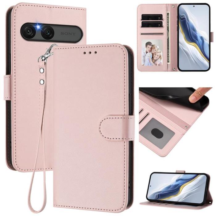 A-One Brand - Sony Xperia 10 VII Plånboksfodral Med Handledsrem - Rosa