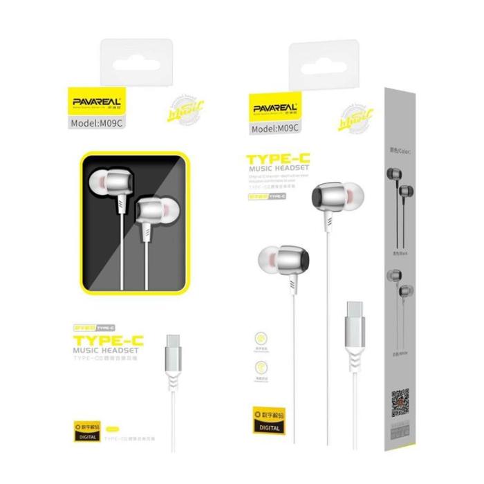Pavareal - PAVAREAL Trådbundna Hörlurar Mikrofon USB-C Kabel 1.2m PA-M09C