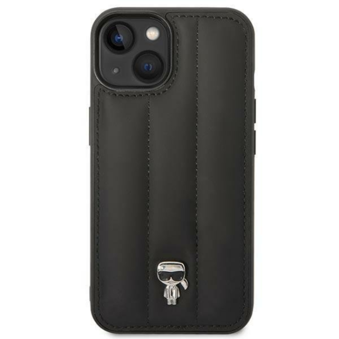 KARL LAGERFELD - Karl Lagerfeld iPhone 14 Skal Puffy Ikonik Pin - Svart