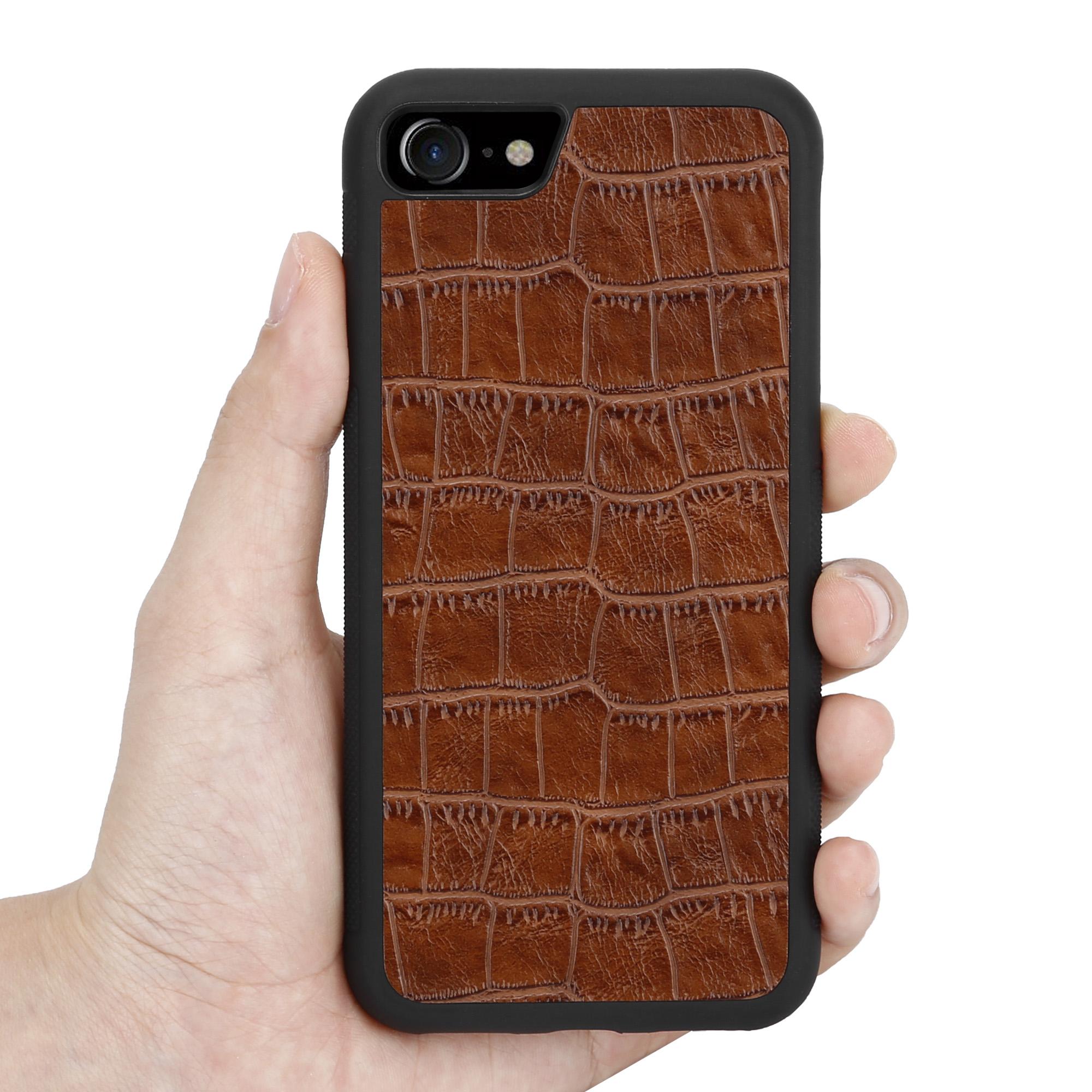 Boom Croco skal till iPhone 6/7/8/SE 2020 - Brun | 2353 | AlltMobil