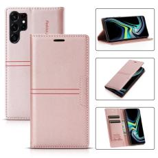 OEM - Samsung Galaxy S26 Ultra Pl&aring;nboksfodral Magnetisk St&auml;ngning Konstl&auml;der Ros&eacute;guld
