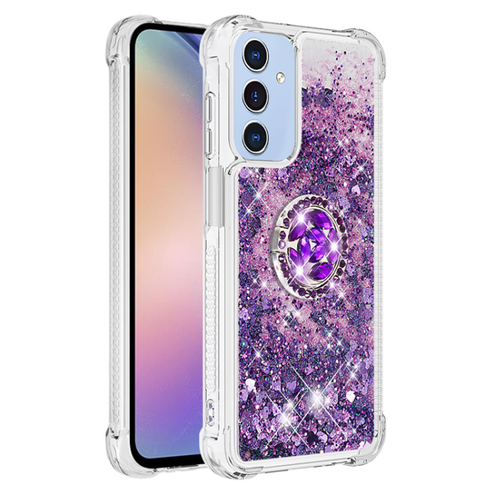 A-One Brand - Galaxy A17/A26 Mobilskal Kickstand Quicksand TPU - Mörklila