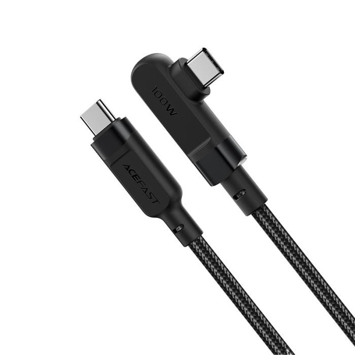 Acefast - Acefast Vinklad USB-C till USB-C kabel 100W 2m - Svart