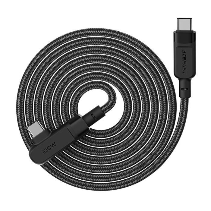 Acefast - Acefast Vinklad USB-C till USB-C kabel 100W 2m - Svart