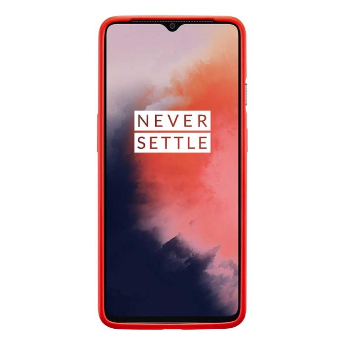 UTGATT5 - Silicon bumper skal OnePlus 7T - Röd