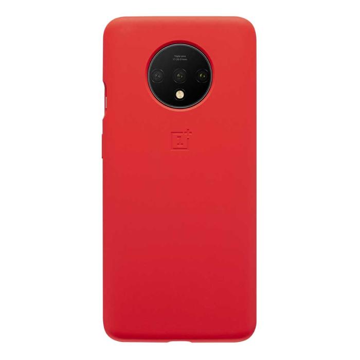UTGATT5 - Silicon bumper skal OnePlus 7T - Röd