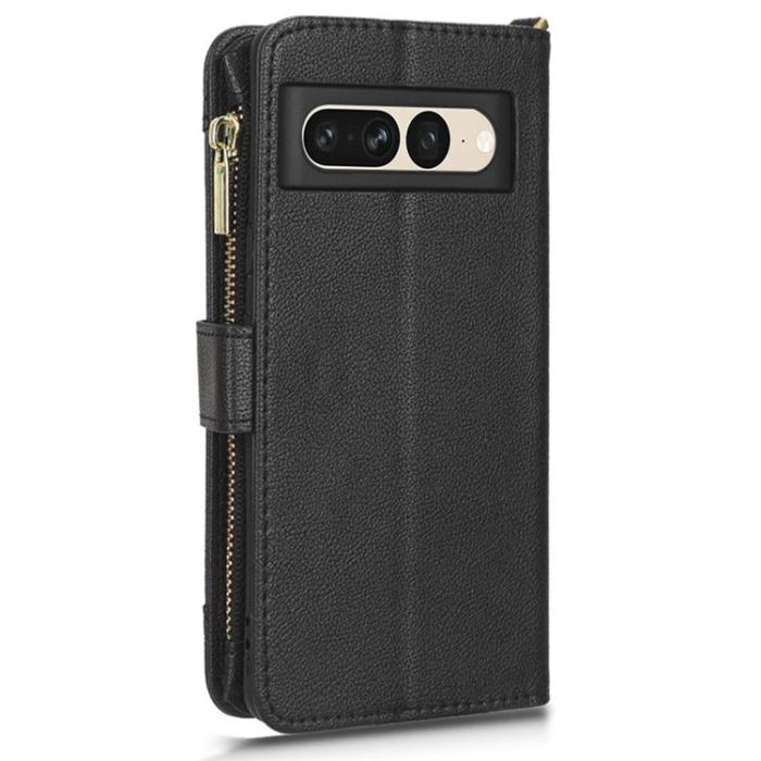 A-One Brand - Google Pixel 7 Pro Plånboksfodral Flip Zipper - Svart