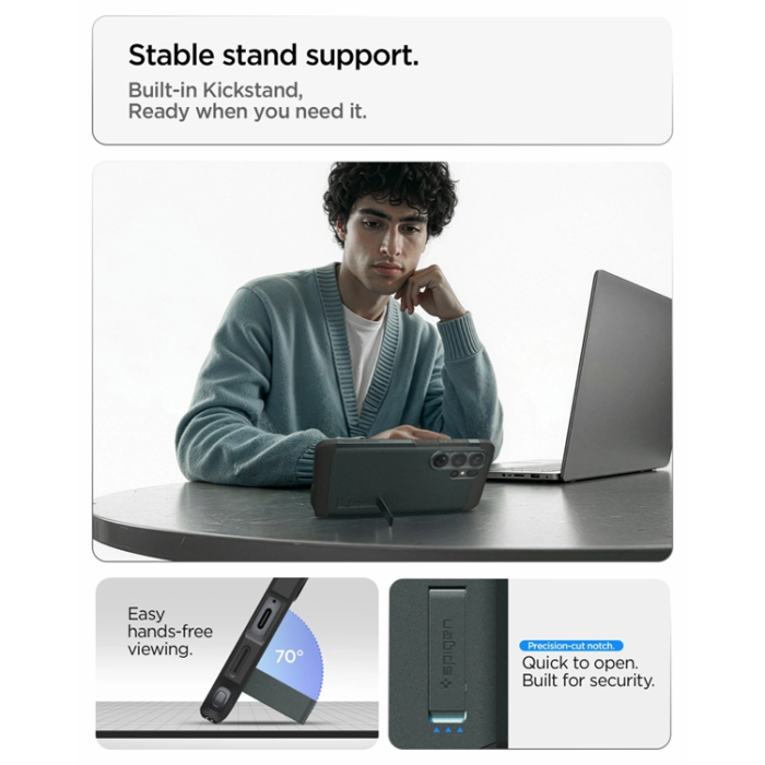 Spigen - Spigen Mobilskal För Galaxy S26 Ultra MagSafe Tough Armor - Abyss Grön