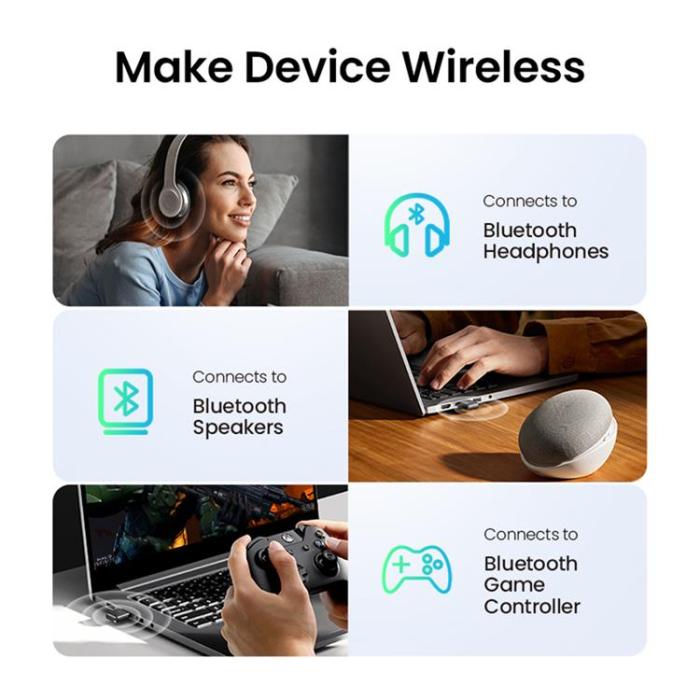 Ugreen - UGreen USB Adapter Bluetooth - Grå