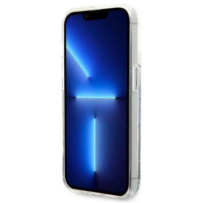 KARL LAGERFELD - Karl Lagerfeld iPhone 14 Pro Skal Liquid Glitter RSG - Silver