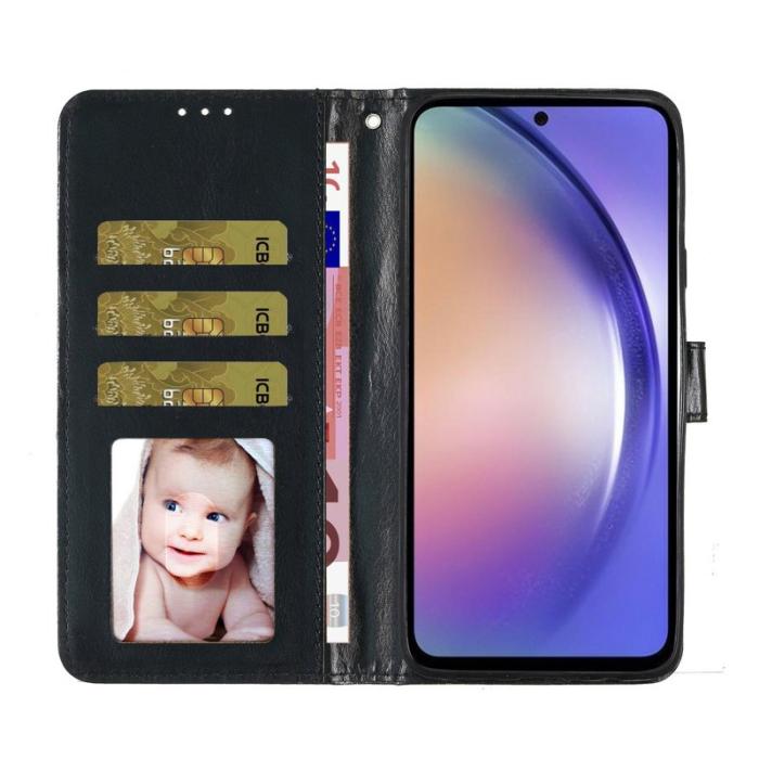 OEM - Samsung Galaxy S26 Ultra Plånboksfodral Glitter Anti-Scratch Konstläder - Svart