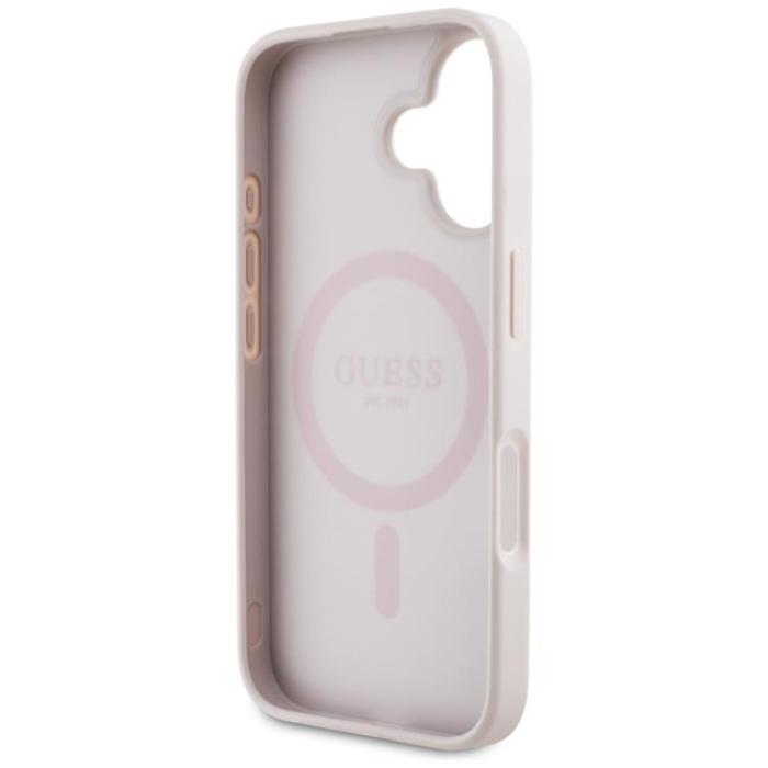 Guess - Guess iPhone 16 Mobilskal MagSafe 4G Circle - Rosa